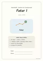 Vorschau - Arbeitsblätter - Futur I Übungsheft - Deckblatt