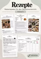 Vorschau - Unterrichtsreihen - Lerntheke "Rezepte" (Vorgangsbeschreibung) | Klasse 6 - Deckblatt