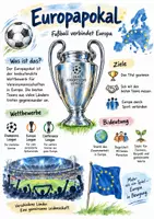 Vorschau - Arbeitsblätter - Lernplakat + Arbeitsblätter zum Thema "Europapokal" + Lösung & MP3 + - Deckblatt