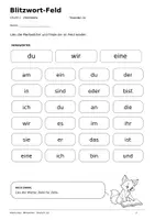 Vorschau - Arbeitsblätter - Blitzwörter | 132 Wörter & Wortkarten | Leseflüssigkeit Klasse 1/2 - Seite 2