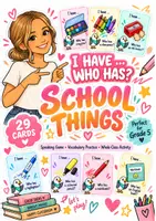 Vorschau - Spiele - I have - who has game school things - Deckblatt