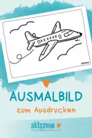 Vorschau - Mal- und Bastelvorlagen - Ausmalbilder Flugzeug & Flughafen - Deckblatt
