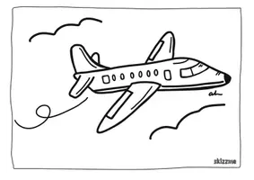 Vorschau - Mal- und Bastelvorlagen - Ausmalbilder Flugzeug & Flughafen - Seite 3