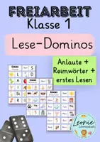 Vorschau - Spiele - Freiarbeit Klasse1: Lese-Dominos - Deckblatt