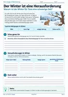 Vorschau - Unterrichtsreihen - Tiere im Winter – Winterschlaf, Winterruhe, Winterstarre, Energie & Anpassungen | Biologie 5/6 - Deckblatt