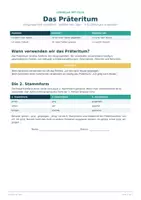 Vorschau - Arbeitsblätter - Präteritum Übungen | starke, schwache & gemischte Verben | Lösungen - Deckblatt