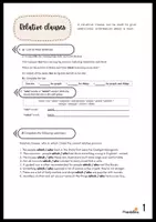 Vorschau - Arbeitsblätter - Eduki - Relative clauses & Participle clauses (1) - Deckblatt