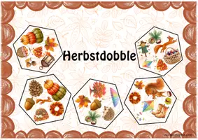 Vorschau - Stationenlernen - Doubble Spiel zu Herbst - Deckblatt