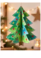 Vorschau - Mal- und Bastelvorlagen - 3D-Tannenbaum basteln im Winter, Advent, Weihnachten | Kunst & Basteln Grundschule | Vorlagen & Anleitung | Klasse 2-4 - Seite 3