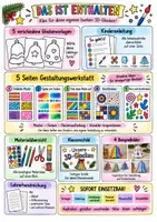 Vorschau - Mal- und Bastelvorlagen - 3D-Glocke basteln im Winter, Advent, Weihnachten | Kunst & Basteln Grundschule | Vorlagen & Anleitung | Klasse 2-4 - Seite 1