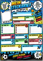 Vorschau - Mal- und Bastelvorlagen - Mein Steckbrief im Comicstil – Mädchen & Jungen | Vorlagen für die Grundschule & Sekundarstufe - Seite 2