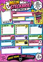 Vorschau - Mal- und Bastelvorlagen - Mein Steckbrief im Comicstil – Mädchen & Jungen | Vorlagen für die Grundschule & Sekundarstufe - Seite 1