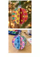 Vorschau - Mal- und Bastelvorlagen - 3D-Weihnachtskugel basteln im Winter, Advent, Weihnachten | Kunst & Basteln Grundschule | Vorlagen & Anleitung | Klasse 2-4 - Seite 3