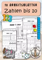Vorschau - Arbeitsblätter - Zahlen bis 10 - Deckblatt