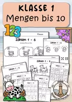 Vorschau - Arbeitsblätter - Mengen bis 10 - Deckblatt