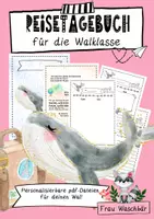 Vorschau - Mal- und Bastelvorlagen - Reisetagebuch für die Walklasse - individualisierbar - Deckblatt