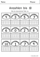Vorschau - Arbeitsblätter - Anzahlen bis 10 - Seite 1