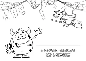 Vorschau - Mal- und Bastelvorlagen - Halloween ABC & Numbers - Englisches Lernpaket mit Postern, Flashcards & Ausmalbildern - Seite 3