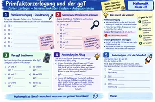 Vorschau - Arbeitsblätter - Primfaktorzerlegung hinleitung zum ggT - Deckblatt