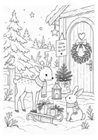 Vorschau - Mal- und Bastelvorlagen - Weihnachten Ausmalbilder für Kinder | 18 Seiten Malbuch & Beschäftigung | Winter Ausmalheft | Weihnachtsmalbuch PDF zum Ausdrucken - Seite 3