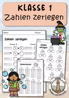 Vorschau - Arbeitsblätter - Zahlen zerlegen bis 10 - Deckblatt