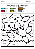 Vorschau - Arbeitsblätter - Addition Klasse 1 - Seite 2