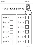 Vorschau - Arbeitsblätter - Addition Klasse 1 - Seite 3