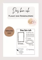Vorschau - Arbeitsblätter - Das bin ich: Plakat zum Kennenlernen (Vorkurs/DaZ) - Deckblatt