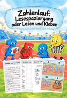 Vorschau - Arbeitsblätter - Zahlenlauf: Lesespaziergang oder Lesen und Kleben - Deckblatt