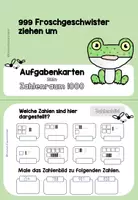 Vorschau - Bildkarten - Zahlenraum 1000: 999 Froschgeschwister Aufgabenkartei - Seite 1