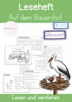 Vorschau - Arbeitsblätter - Bauernhof – differenziertes Leseheft | Lesen & Leseverstehen | Klasse 2/3 - Deckblatt