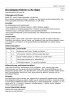 Vorschau - Arbeitsblätter - Gruselgeschichte Deutsch Klasse 5 6 - Seite 1