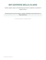 anteprima - Materiale di supporto/inclusione - Kit Gestione della classe - Pagina di copertina