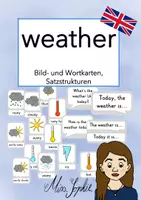Vorschau - Bildkarten - weather_Bild- und Wortkarten, Satzstrukturen - Deckblatt