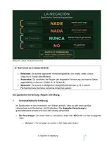 Vorschau - Arbeitsblätter - Spanische Grammatik: La negación doble + Lösungen (doppelte Verneinung) - Deckblatt