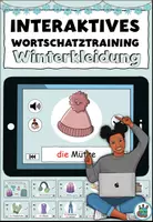 Vorschau - Interaktives Material - Interaktives Wortschatztraining "Winterkleidung" DaZ / DaF / Deutsch - Deckblatt