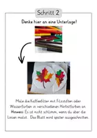 Vorschau - Arbeitsblätter - Fensterdeko Herbst | Kunst Klasse 1-4 | Bunte Blätter aus Kaffeefiltern - Seite 3