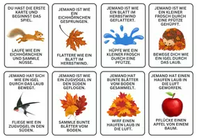 Vorschau - Spiele - Lesekette Herbst / Bewegungsspiel für Klasse 2/3 - Seite 1