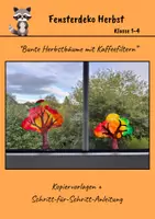 Vorschau - Arbeitsblätter - Fensterdeko Herbst | Kunst Klasse 1-4 | Bunte Bäume aus Kaffeefiltern - Deckblatt