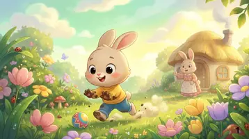 Aperçu - Cartes / Images - Kamishibai – Le petit lapin apprend à se laver les mains – hygiène et bonnes habitudes - Page 1