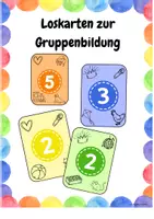 Vorschau - Stationenlernen - Gruppeneinteilungskarten 6 Varianten+ - Deckblatt
