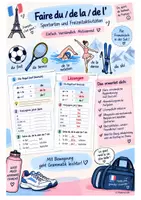 Vorschau - Arbeitsblätter - Faire du, de la, de l' - Deckblatt