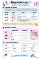 Vorschau - Arbeitsblätter - Faire du, de la, de l' - Seite 1