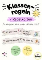 Vorschau - Präsentationen/Tafelbilder - Klassenregeln Grundschule – 7 Regelkarten für ein gutes Miteinander - Deckblatt