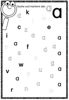 Vorschau - Arbeitsblätter - Groß- und Kleinbuchstaben (A-Z) suchen und markieren - Seite 2