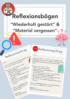 Vorschau - Anderer Materialtyp - Reflexionsbögen: "Wiederholt gestört" & "Material vergessen" - Deckblatt