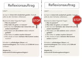 Vorschau - Anderer Materialtyp - Reflexionsbögen: "Wiederholt gestört" & "Material vergessen" - Seite 1