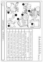 Vorschau - Arbeitsblätter - Deutsch Halloween lesen Lesespur Klasse 2 & 3 differenziert - Seite 1