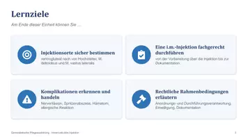 Vorschau - Präsentationen/Tafelbilder - Intramuskuläre Injektion Pflegeausbildung - Seite 1