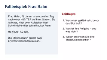 Vorschau - Präsentationen/Tafelbilder - Transfusionstherapie in der Pflege - Seite 3